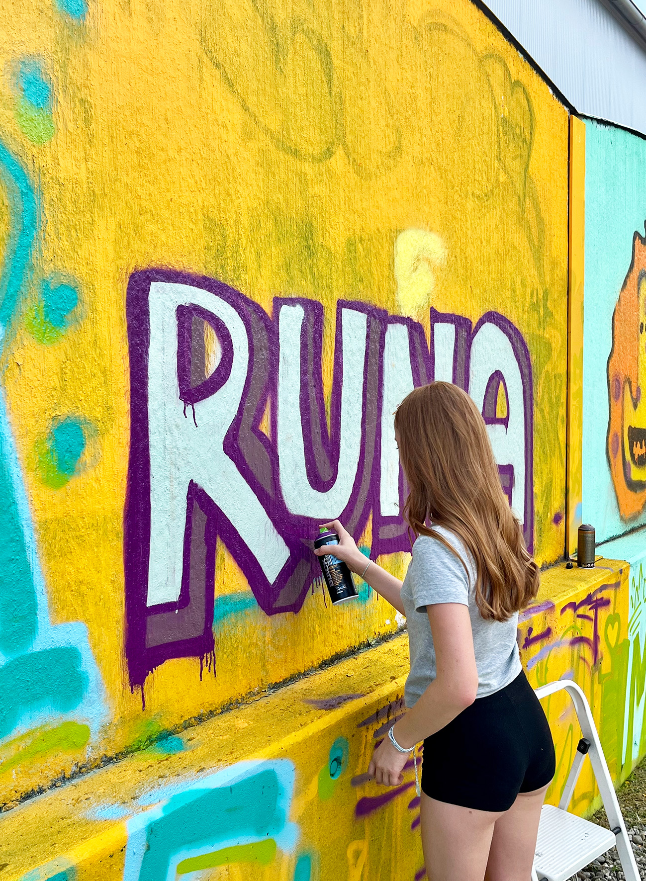 Sprayen lernen mit Street Art Künstler "Grime"