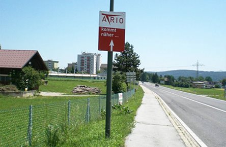 Hinweistafel Atrio Villach