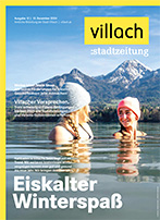 Cover Stadtzeitung Nr. 12/2024 mit Titelstory "Eiskalter Winterspaß"