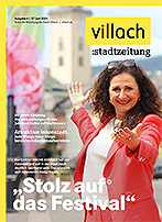 Cover Stadtzeitung Nr. 06/2025 mit Titelstory "Carinthischer Sommer - Stolz auf das Festival"