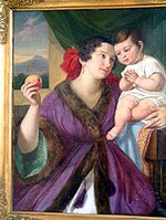Portrait von Magdalena Liegl und Sohn von Maler Christian Heinrich Hanson