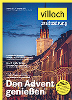 Cover Stadtzeitung Nr. 11/2022 mit Titelstory "Den Advent in Villach genießen"