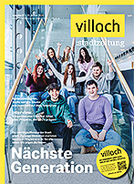 Cover Stadtzeitung Nr. 01/2025 mit Titelstory "Lehrlingsoffensive der Stadt Villach"