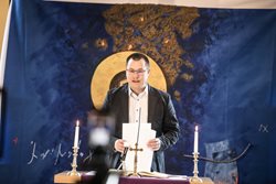 Im Internet übertragene Gastpredigt von Georg Lux während des Lockdowns in der ev. Kirche St. Ruprecht.
