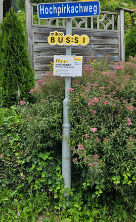 mikro-BUS:SI Haltepunkt am Hochpirkachweg
