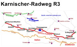 Auf der Abbildung vom Karinschen Radweg R3.
