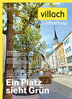 Cover Stadtzeitung Nr. 04/2025 mit Titelstory "Ein Platz sieht Grün"