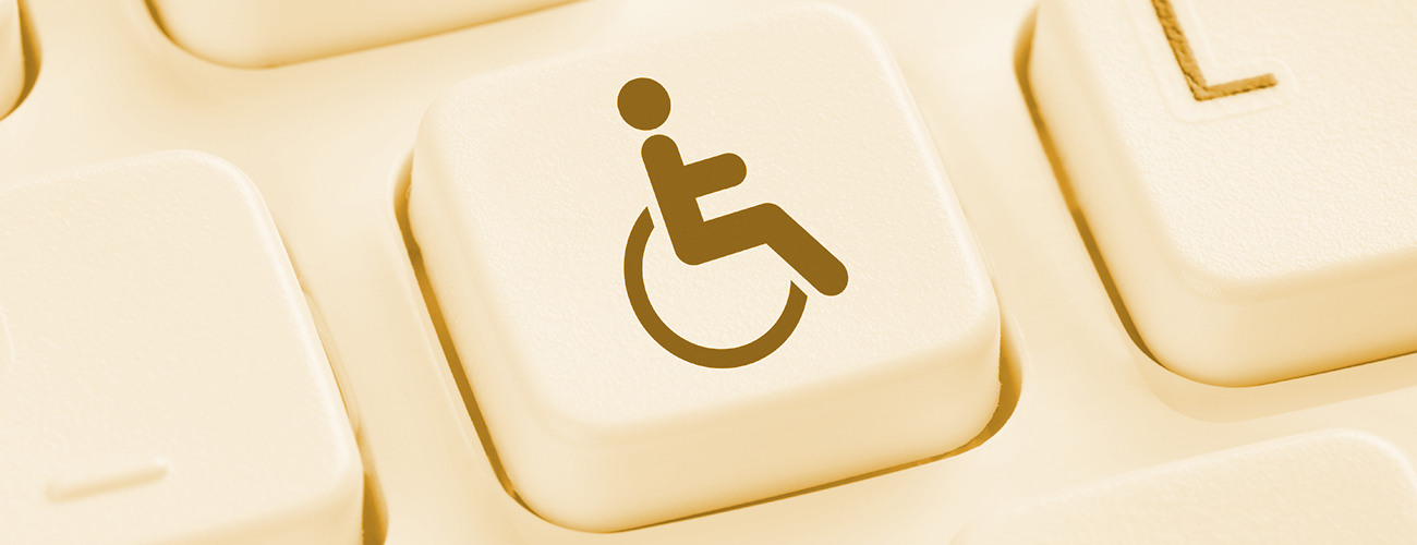 Tastatur mit Rollstuhlfahrer-Icon